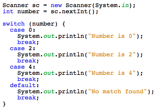 switch statement