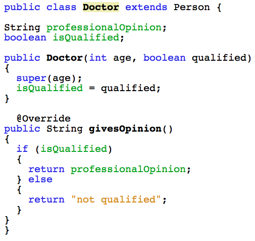 super class example