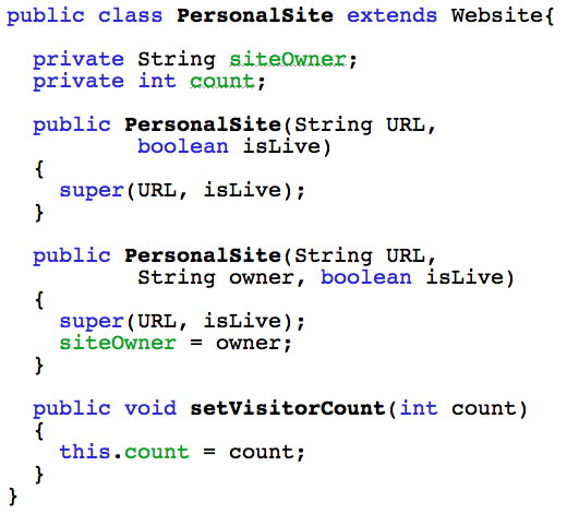 super class example